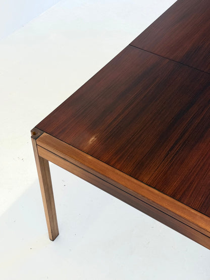 4D houten vintage eettafel door Angelo Mangiarotti voor Molteni