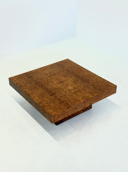 Vierkante salontafel van Fratelli Turri met wortelhout