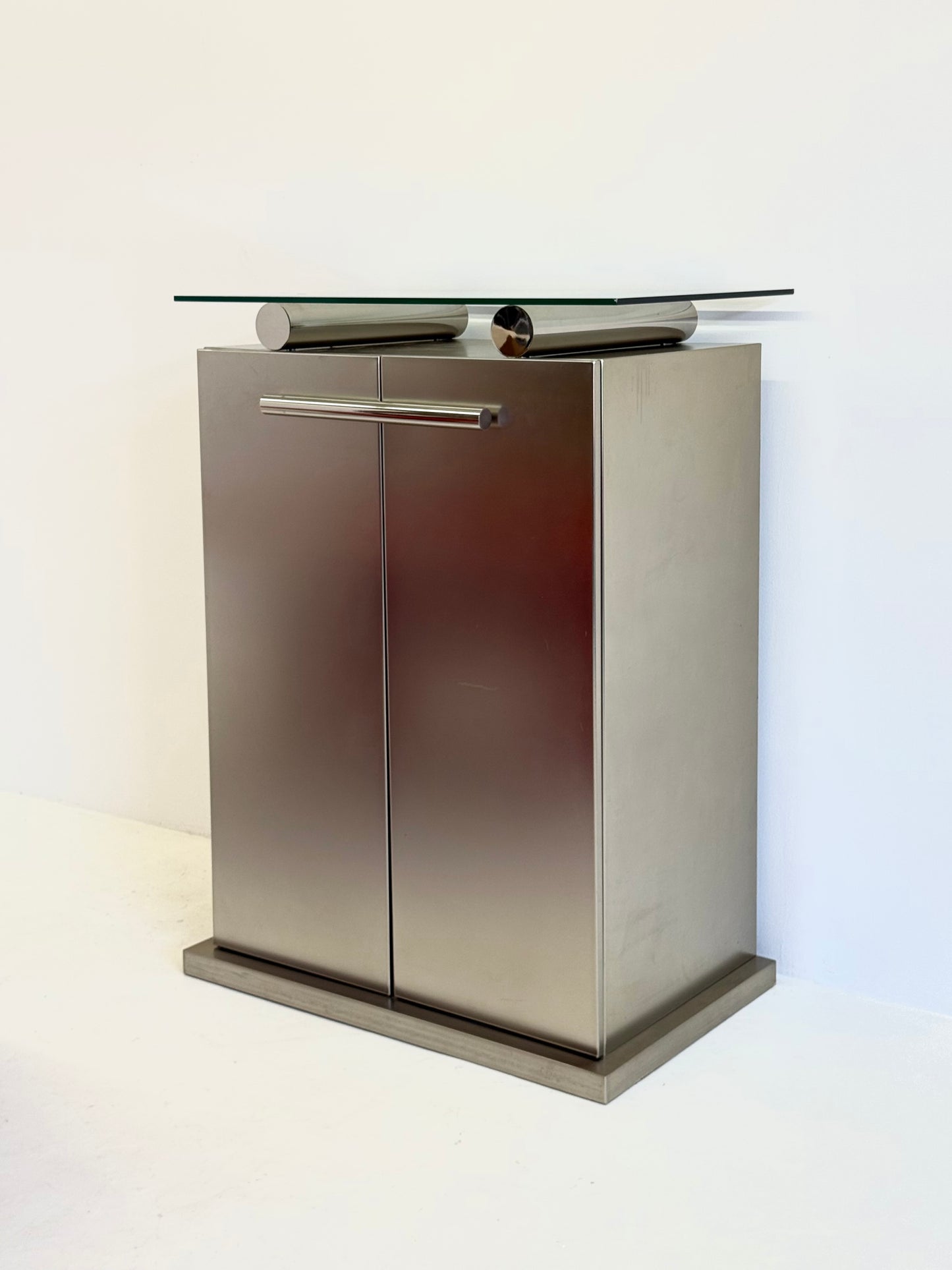 Postmoderne aluminium bar kast van Belgochrom
