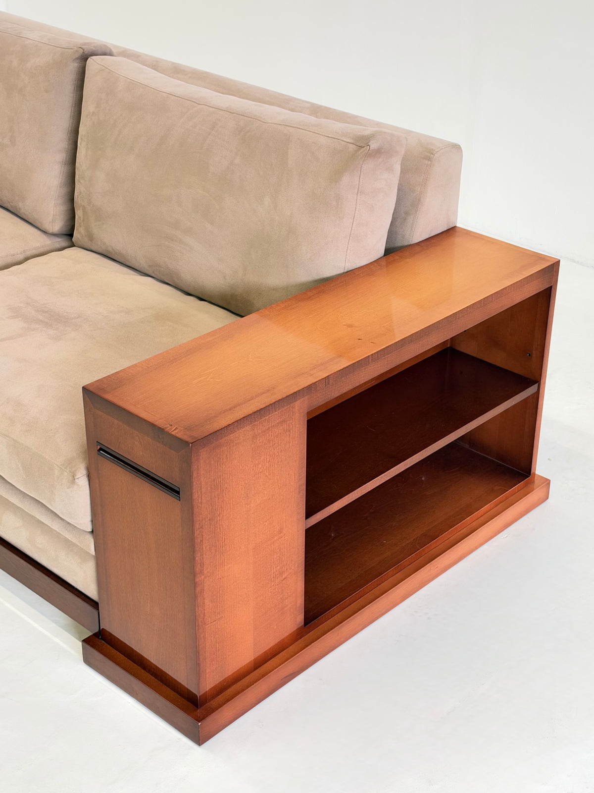 Hugues Chevalier Dominique Sofa in Beige Suède