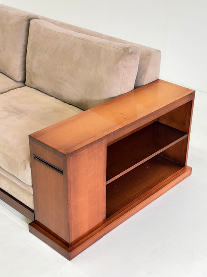 Hugues Chevalier Dominique Sofa in Beige Suède