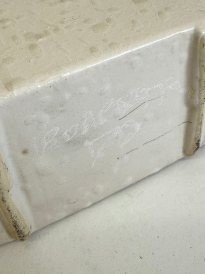 Gebroken Witte keramieke vaas van Nereo Boaretto