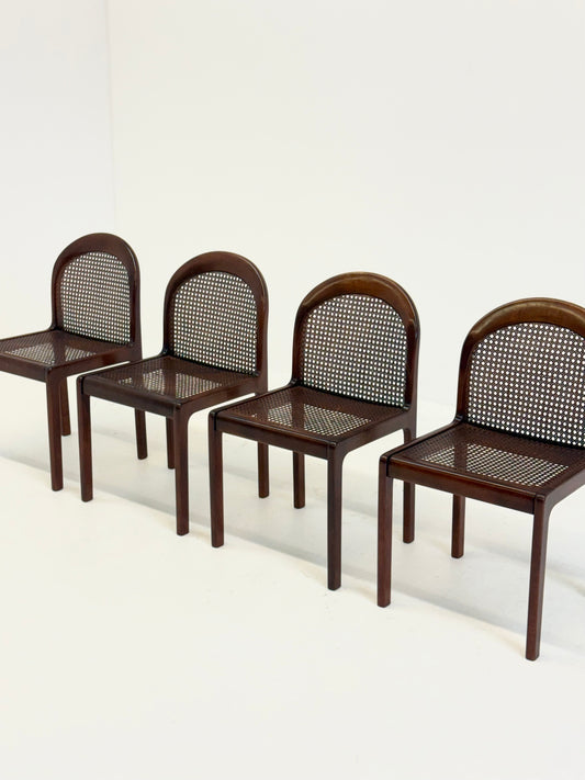 Set van vier Mid-Century eetkamerstoelen van Lübke