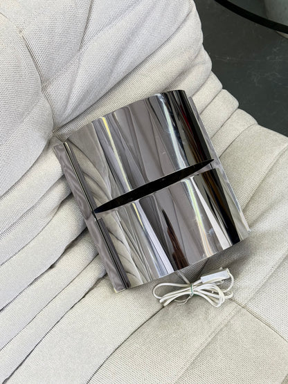 Chromen space age wandlamp van Minilumi Design