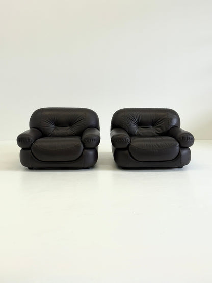 Donkerbruin leren Sapporo Fauteuil voor Mobil Girgi