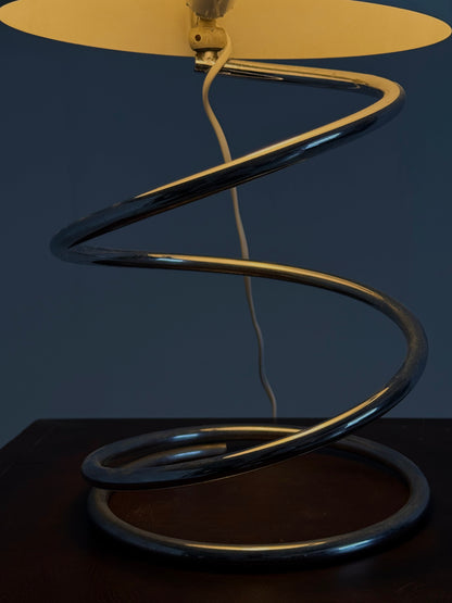 Italiaanse Vintage Space Age Spiraal Tafellamp