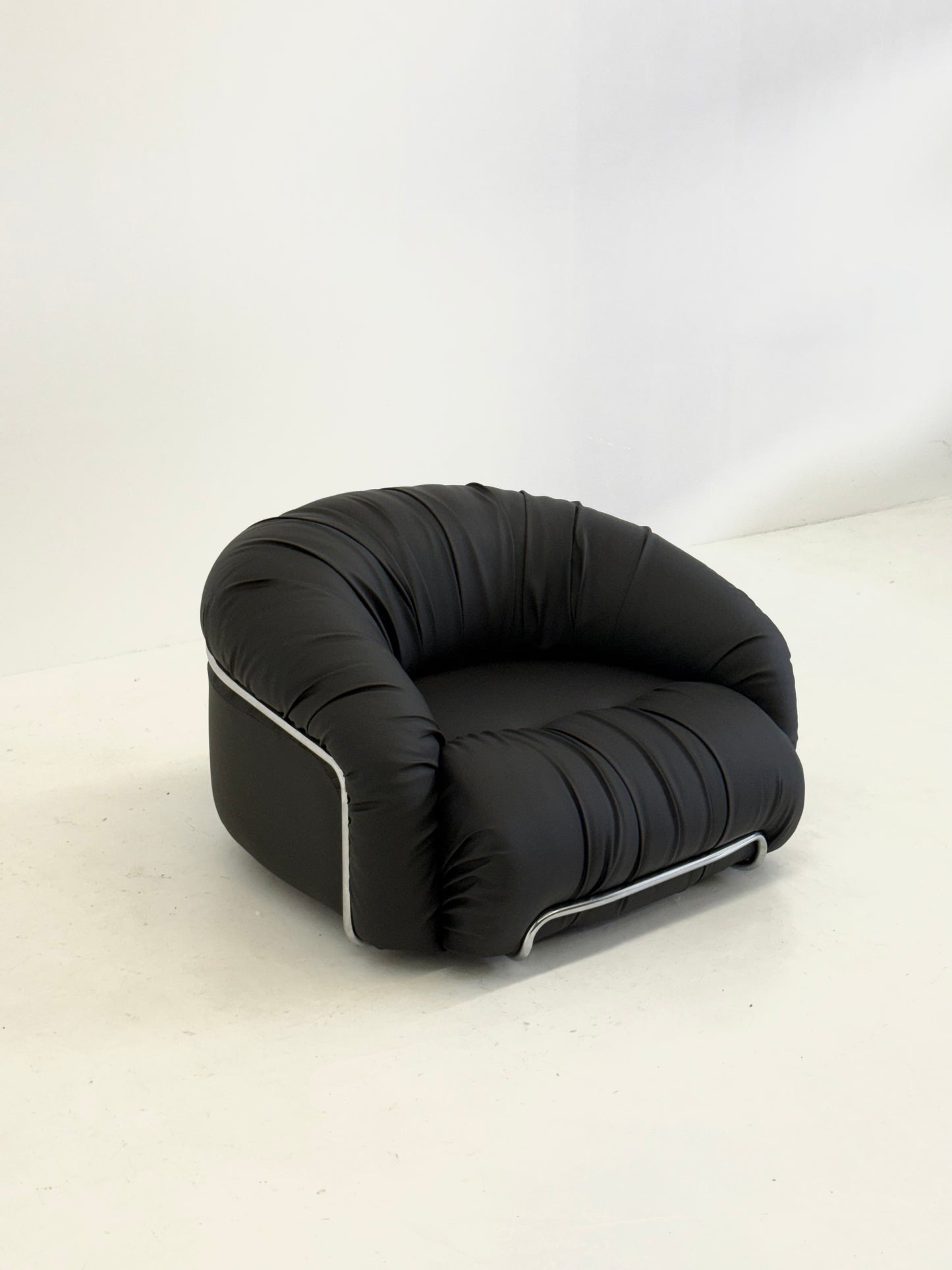Italiaanse Space Age fauteuils in zwart