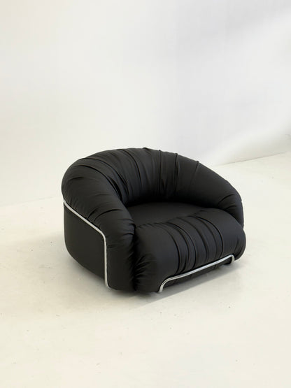 Italiaanse Space Age fauteuils in zwart