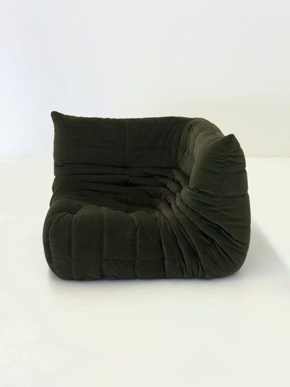 Ligne Roset Togo hoekelement 1-zit in donkergroen velvet
