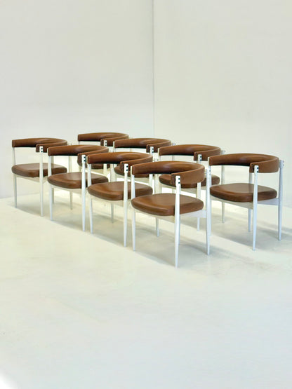 Vintage eettafel stoelen van A. Dal Vera e Figli & door Flam Sansoni