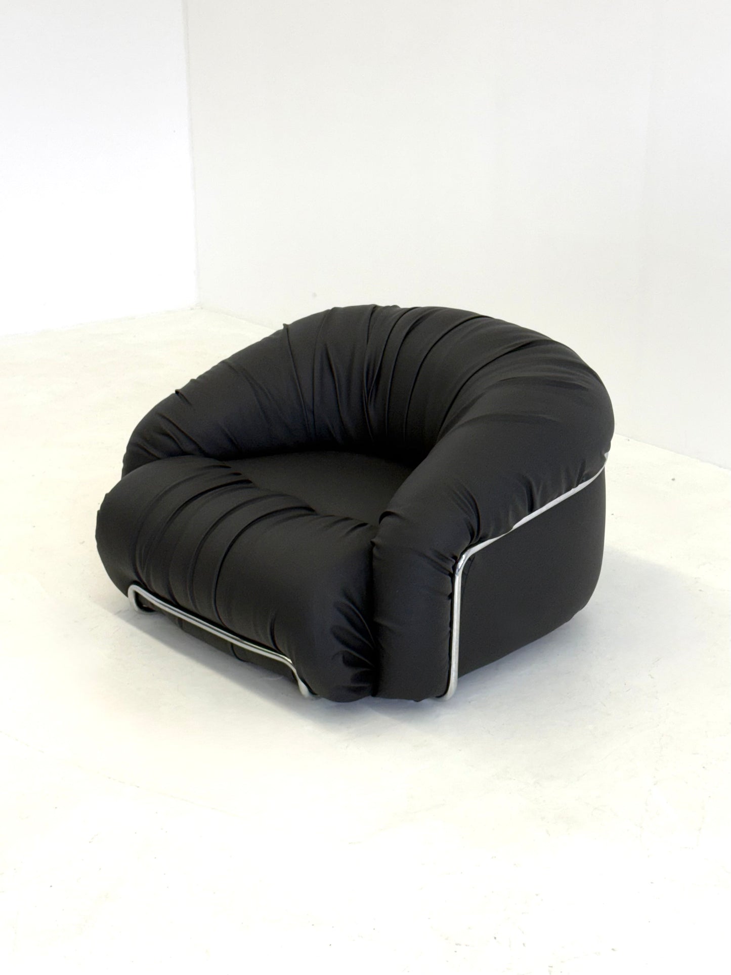 Italiaanse Space Age fauteuils in zwart