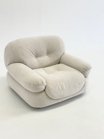 Sapporo Fauteuil van Mario Marenco voor Mobil Girgi in Crème Beige