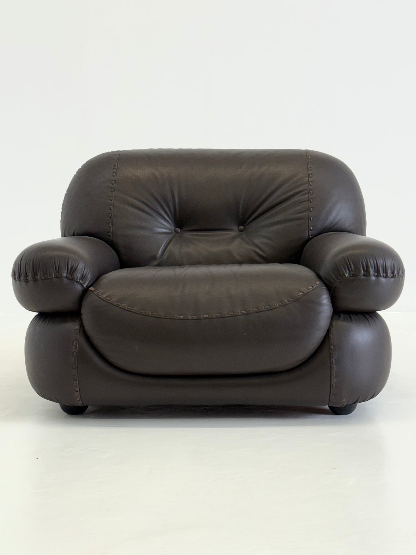 Donkerbruin leren Sapporo Fauteuil voor Mobil Girgi