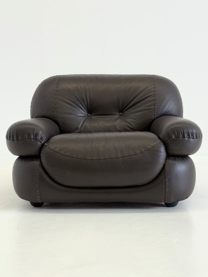 Donkerbruin leren Sapporo Fauteuil voor Mobil Girgi