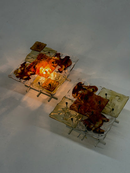 Patchwork wandlampen door Toni Zuccheri voor Venini