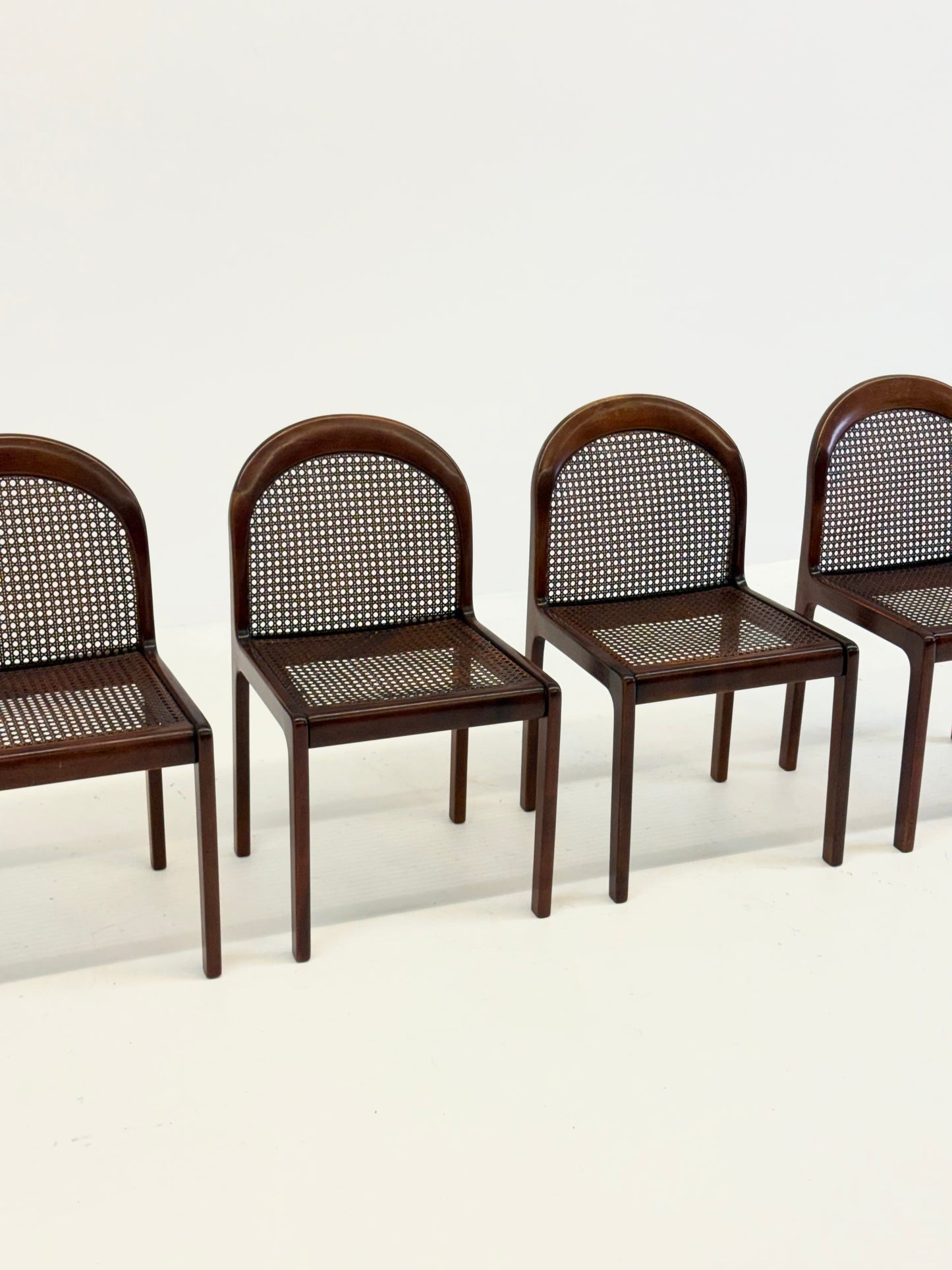 Set van vier Mid-Century eetkamerstoelen van Lübke