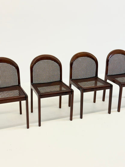 Set van vier Mid-Century eetkamerstoelen van Lübke