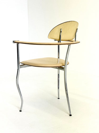 Set gele Marilyn Stiletto eetkamerstoelen Arrben Italy