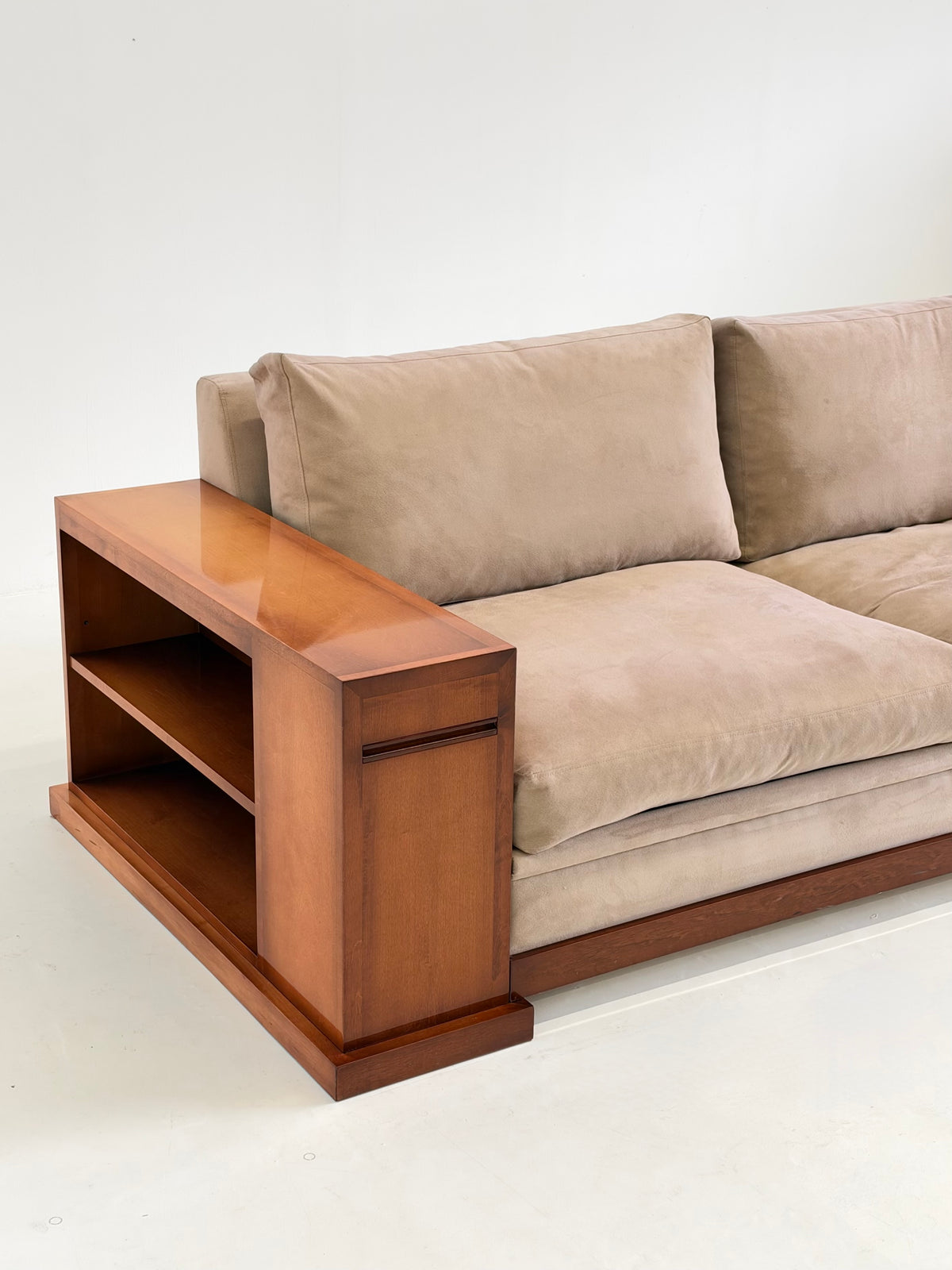 Hugues Chevalier Dominique Sofa in Beige Suède