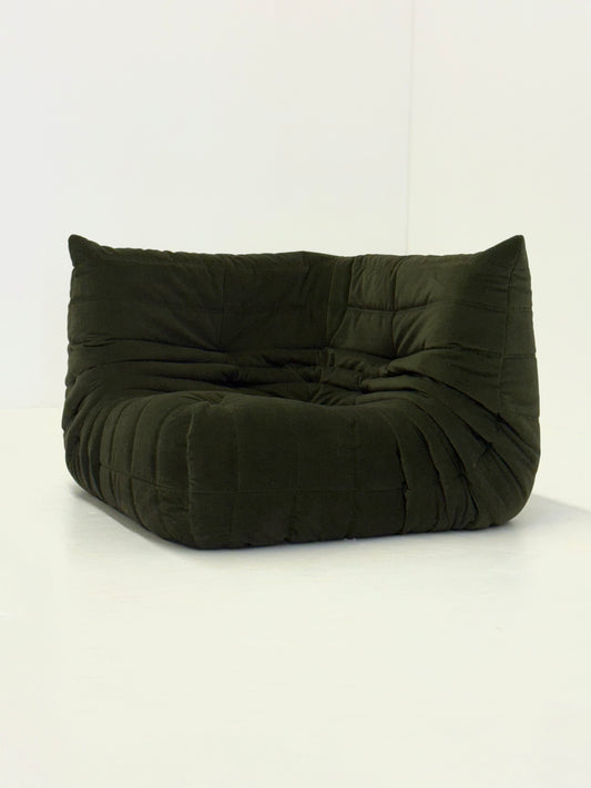 Ligne Roset Togo hoekelement 1-zit in donkergroen velvet
