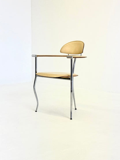 Set gele Marilyn Stiletto eetkamerstoelen Arrben Italy