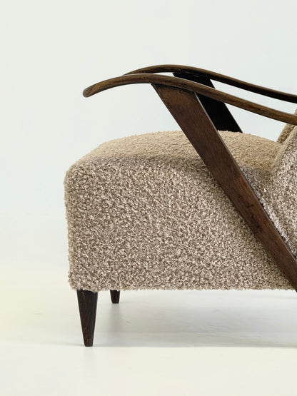 Melchiorre Bega Fauteuil in beige bouclé