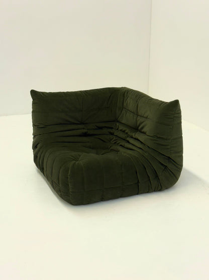 Ligne Roset Togo hoekelement 1-zit in donkergroen velvet