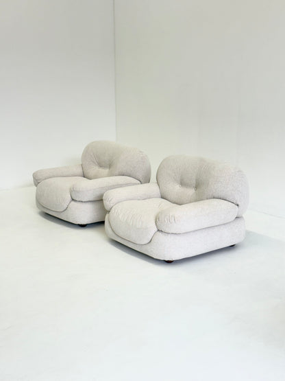 Sapporo Fauteuil van Mario Marenco voor Mobil Girgi in Crème Beige