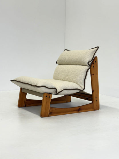 Italiaanse fauteuil van Ibisco in witte bouclé