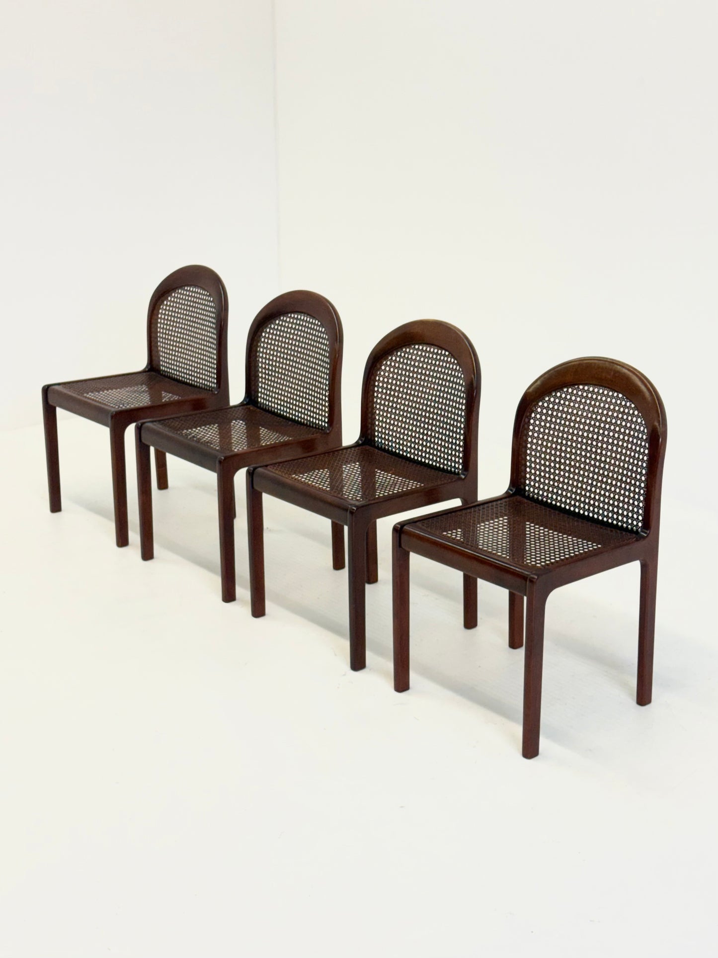 Set van vier Mid-Century eetkamerstoelen van Lübke