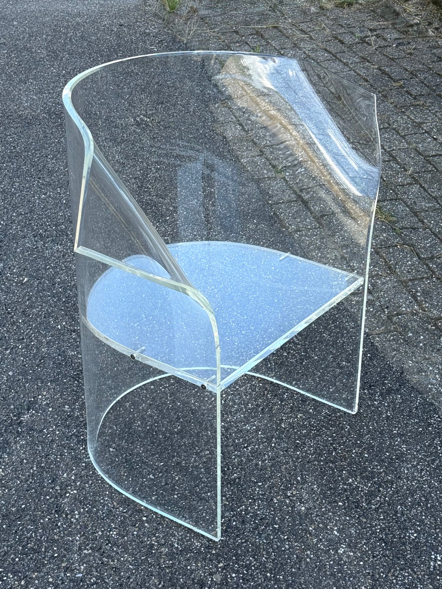 Vintage acrylglas stoel ontworpen door Vladimir Kagan