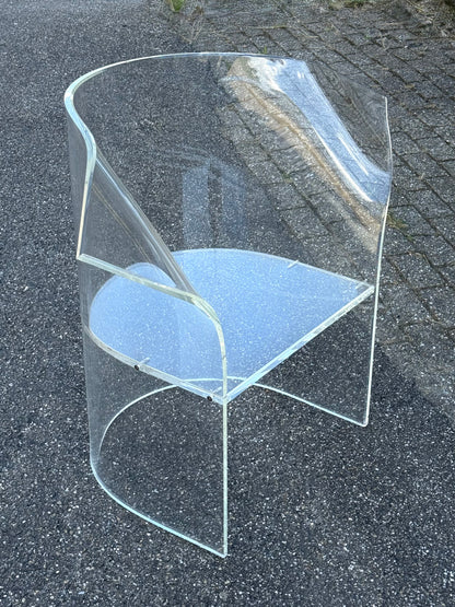 Vintage acrylglas stoel ontworpen door Vladimir Kagan