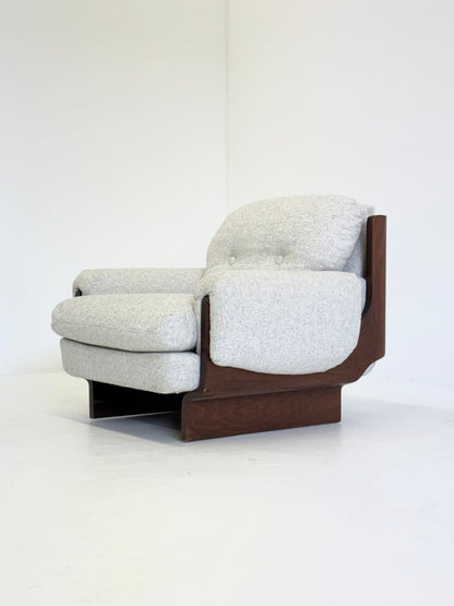 Italiaanse brutalistische - mid century fauteuil