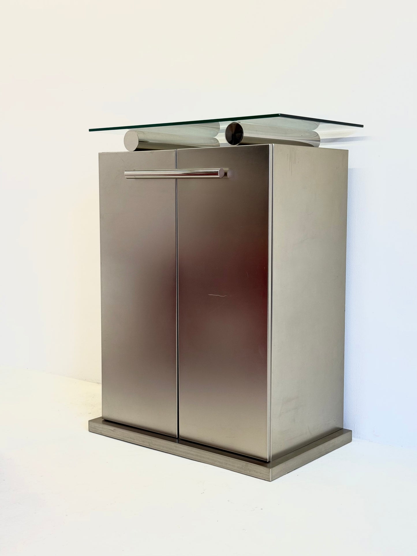 Postmoderne aluminium bar kast van Belgochrom