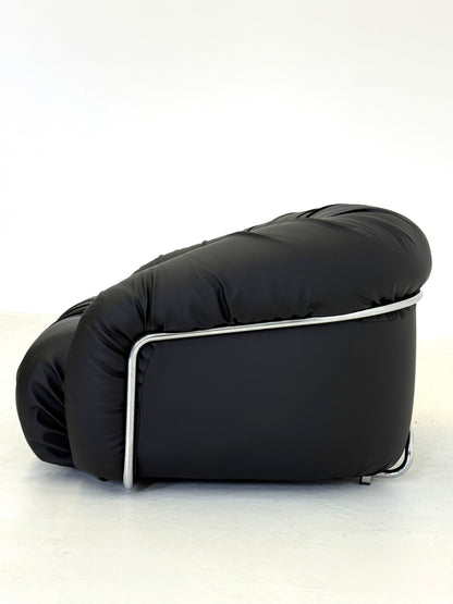 Italiaanse Space Age fauteuils in zwart