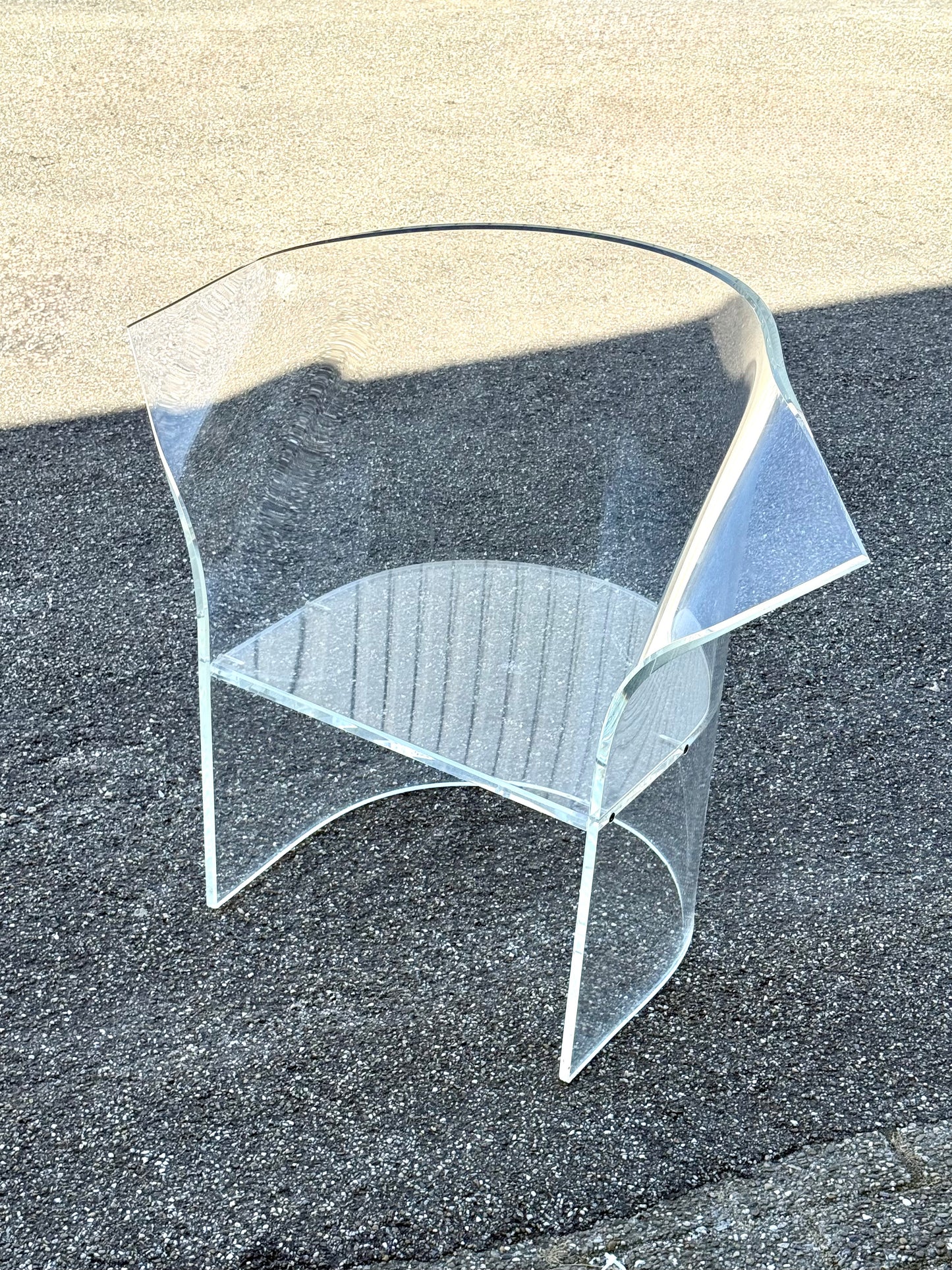Vintage acrylglas stoel ontworpen door Vladimir Kagan