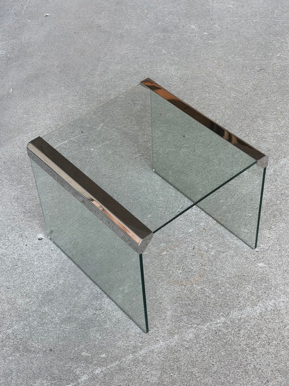 Gallotti & Radice Transparant glazen bijzettafel