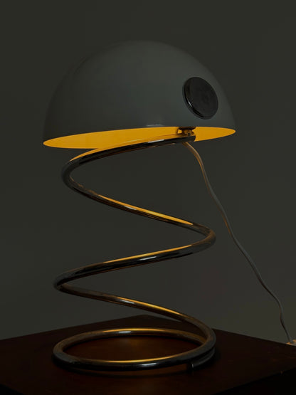 Italiaanse Vintage Space Age Spiraal Tafellamp