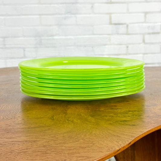 Set borden in neon groen (8 stuks)