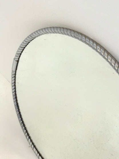 Ronde vintage spiegel met buisframe