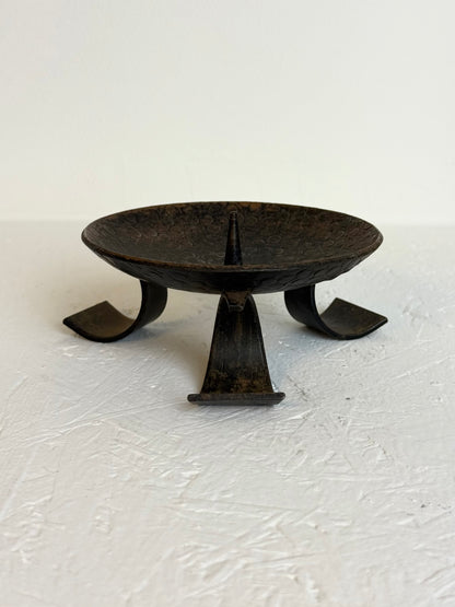 Vintage brutalistische ijzeren kandelaar