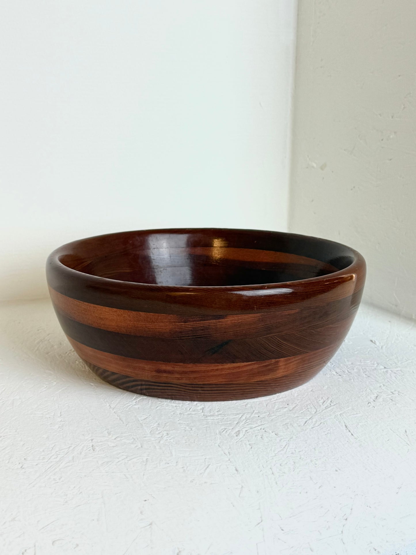 Vintage California Redwood houten ronde schaal