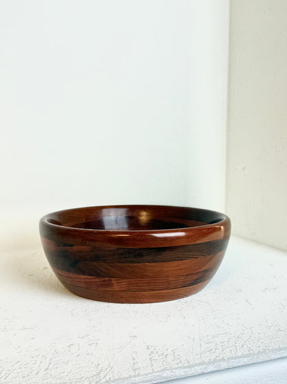 Vintage California Redwood houten ronde schaal