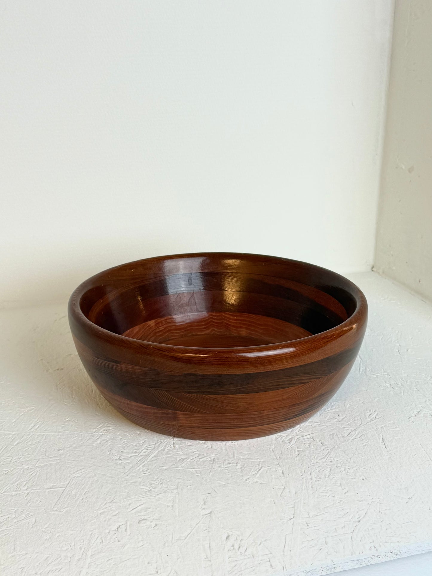 Vintage California Redwood houten ronde schaal