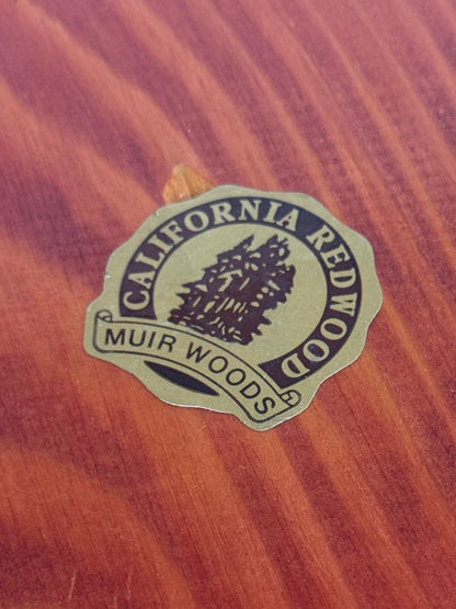 Vintage California Redwood houten ronde schaal