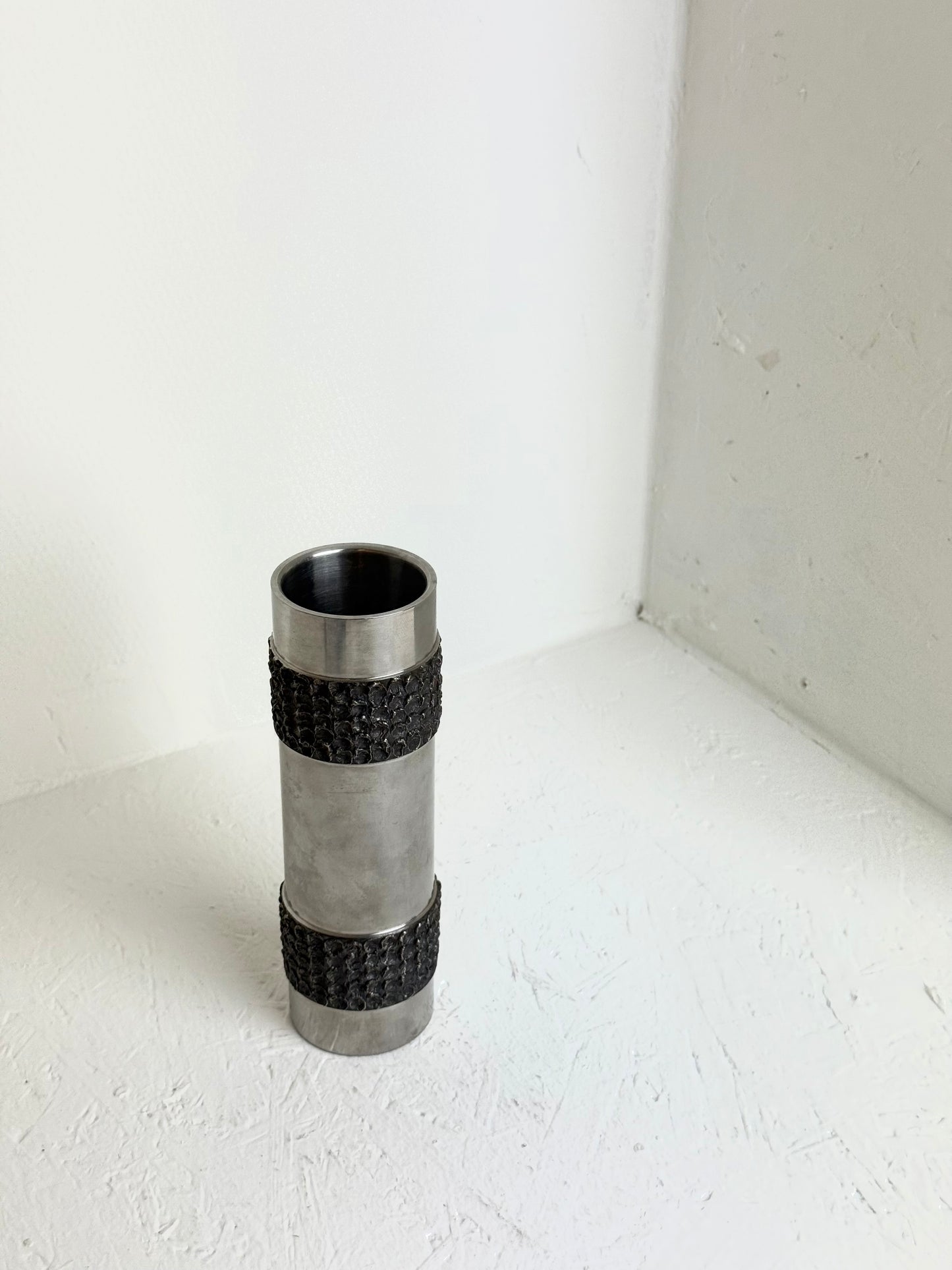 BMF rvs vintage brutalistische vaas