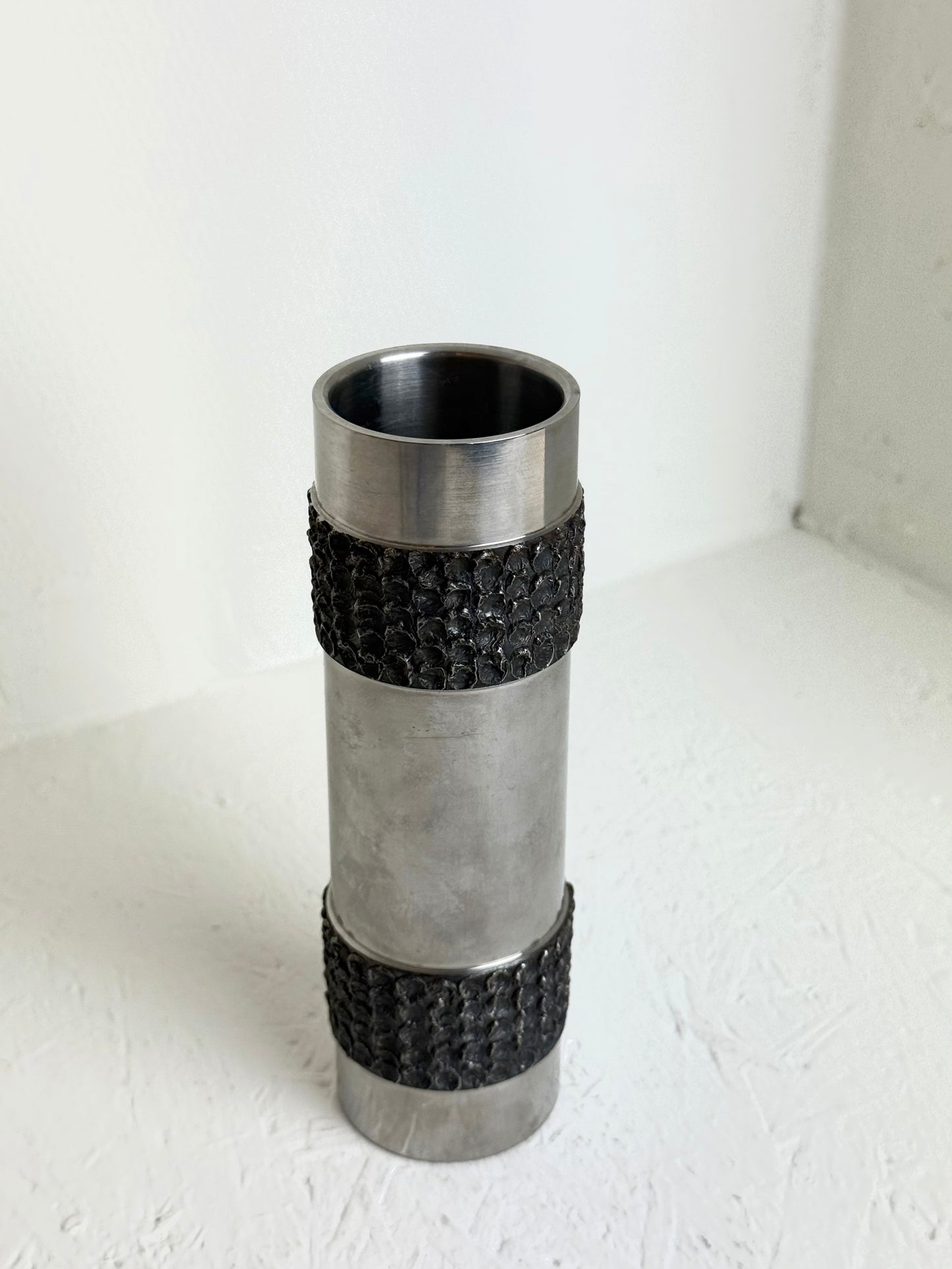 BMF rvs vintage brutalistische vaas