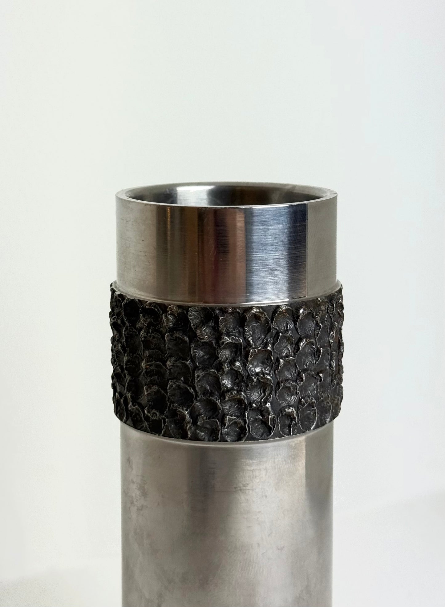 BMF rvs vintage brutalistische vaas