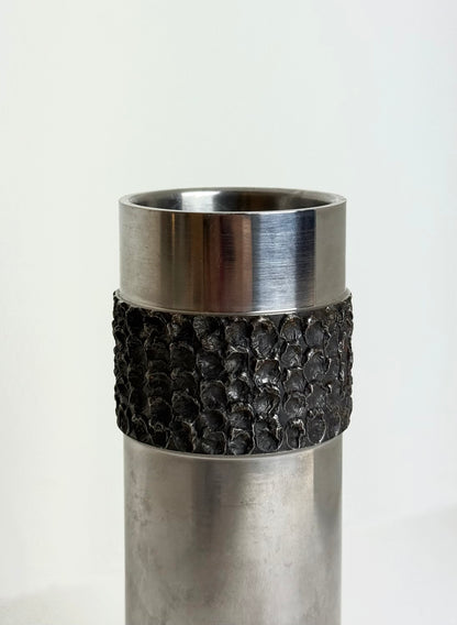 BMF rvs vintage brutalistische vaas