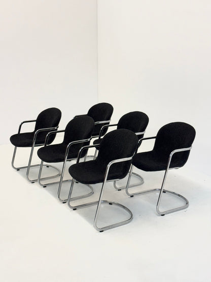 Set van 6 vintage eetkamerstoelen van Gastone Rinaldi